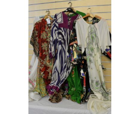 A quantity of various vintage maxi dresses to include Valditevere, Hildebrand Liberty print and Colin Glascoe plus others tog