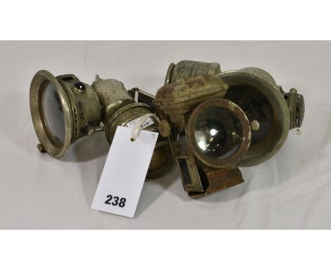 Three vintage bicycle lamps a/f (3)