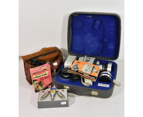 A collection of 8mm cine camera equipment to include a cased AGFA Movex Reflex camera, a Yashica 8 EIII camera, a Hahnel Coll