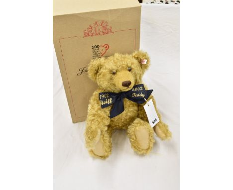 A limited edition Steiff Centenary bear 1902-2002, blond, 44cm with box and certificate. No.016101 