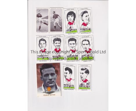 MANCHESTER UNITED   Cigarette cards of W M'Kay and W Roughton issued by Churchman in 1938, plus a card issued by Wizard in 19