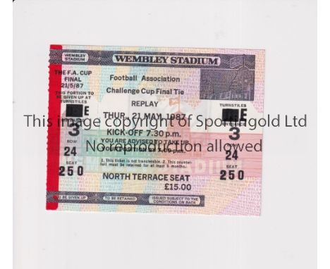1987 FA CUP FINAL&nbsp;REPLAY / COVENTRY CITY V TOTTENHAM HOTSPUR     Unused ticket for Replay on 21/5/1987 which was not req