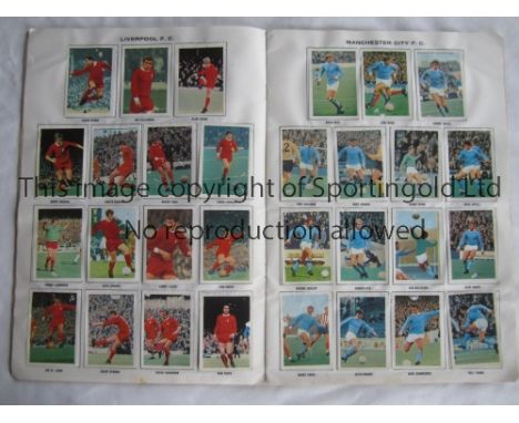 SOCCER STARS 1969/0 ALBUM   1969/0 Soccer star album complete with stickers only missing four. Some writing on the inside bac