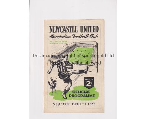 NEWCASTLE UNITED RESERVES V BURNLEY RESERVES 1948     Programme for the Central League match at Newcastle 18/9/1948, scores e