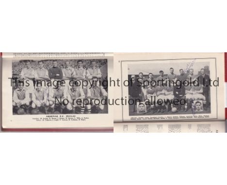 ARSENAL / AUTOGRAPHS       Bound volume of home programmes with red hardback covers for season 1955/6 including 21 x League a