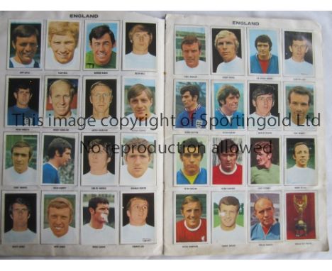 WORLD CUP SOCCER STARS 1970   Soccer star card album for Mexico 1970, complete with all the stickers. Tear at the top left co