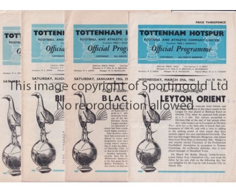 TOTTENHAM HOTSPUR   Forty nine programmes for matches at Tottenham Hotspur. 1951/2 X 8, 1953/4 X 1, 1954/5 X 1, 1959/0 X 9, 1