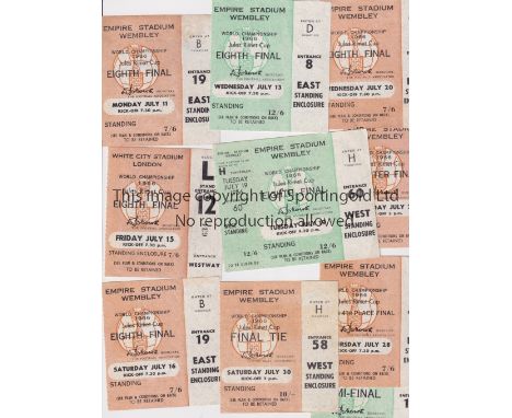 1966 WORLD CUP    All 10 tickets plus a season ticket wallet for the matches at Wembley and White City. 19/7 Mexico v Uruguay