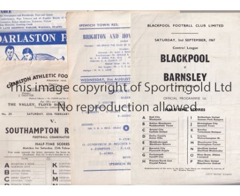 RESERVE AND YOUTH FOOTBALL PROGRAMMES        Approx. 60 reserve and youth football programmes, including Blackpool v Barnsley