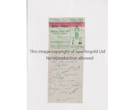 BURNLEY 1948/9 AUTOGRAPHS     An album sheet hand signed by 19 players including Potts, Mather, Spencer, Martindale, Johnson,