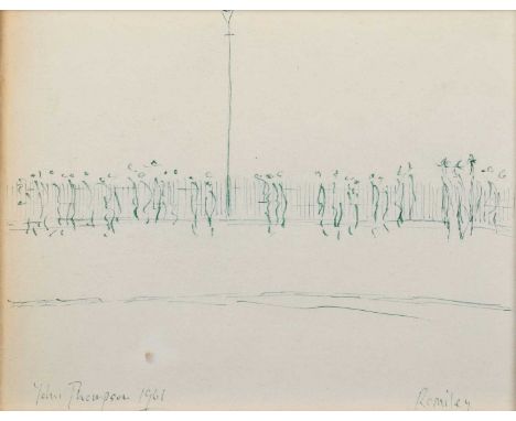 John Thompson (British 1924-2011) "Romiley" and "Vulcan Works, Manchester", both signed, titled and dated 1961, ink drawings.