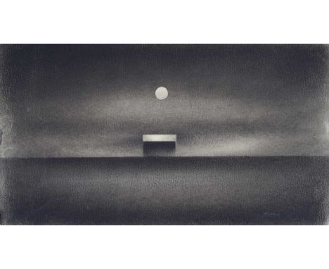 Trevor Grimshaw (British 1947-2001) "Power Station", signed, charcoal drawing.25cm x 45cm (9.75in x 17.75in)Footnote:Artists’