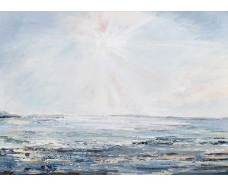 Barbara Goolden (Welsh 20th/21st century) "North Wales Seascape", signed, oil on canvas.48.5cm x 68.5cm (19.25in x 27in)Footn