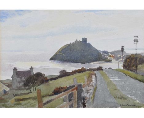 Arthur Rowlands (British 1904-2000) "Criccieth", signed, titled on artist's label verso, watercolour.25.5cm x 36cm (10in x 14