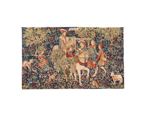 Wool tapestry, illustrating the hunt, Netherlands, 18th century, wool, 129 × 270 cm
