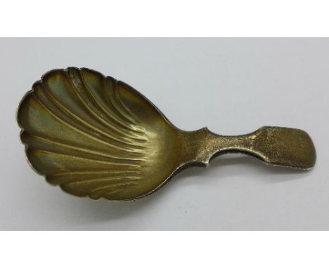 A George IV silver caddy spoon, London 1829