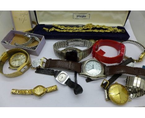 Assorted lady's and gentleman's wristwatches including Sekonda, Timex and Swatch