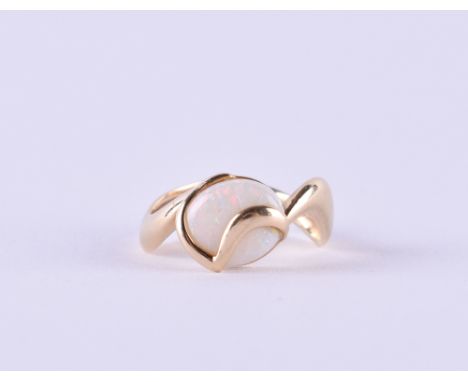 Opal RingGG 585/000, RG ca. 58, Gesamtgewicht ca. 2,6 g