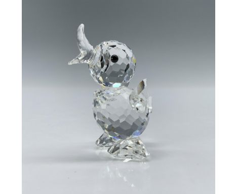 Beauties of the Lake collection. The drake has a crystal facetted body, molded open beak, and black eyes. Swarovski backstamp