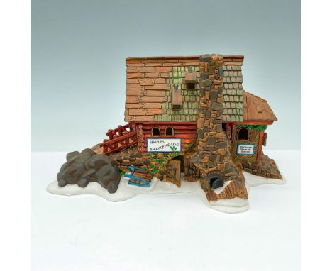 Part of the New England Village Series. Hand-painted porcelain, depicting stone and log smokehouse This item has its original