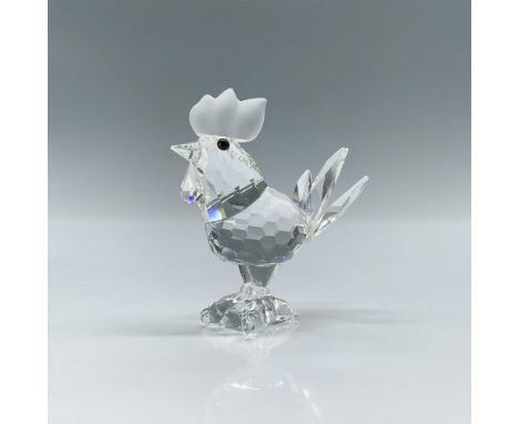 Part of the Barnyard Friends collection. The body is made from clear facetted crystal and the rooster has black eyes and a fr