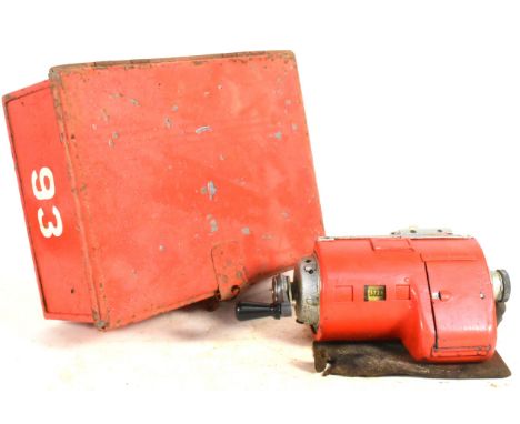 A vintage Bus / Tram / Train conductor ticket issuing machine with crank handles and original tin cases. Some retaining origi