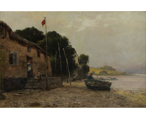 Henry John Yeend King (1855-1924) The fisherman's cottagesigned 'YEEND KING' l.r., oil on canvas58 x 88cmCondition ReportFram