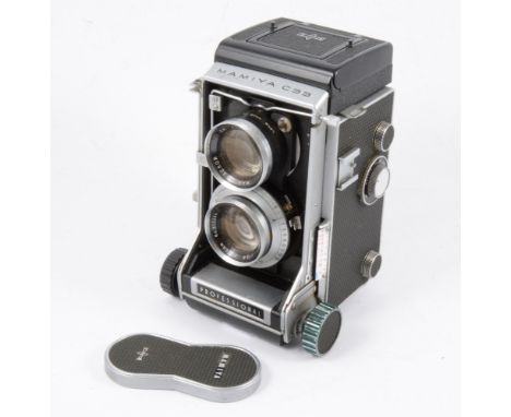 A Mamiya C33 "Professional" camera.