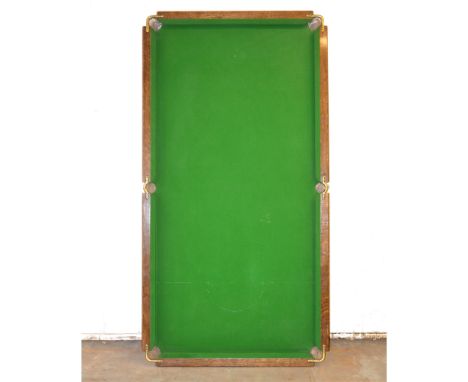 Riley Vintage/Antique slate based oak billiard table, with modern bespoke oak base, including cues, balls, score board, etc.