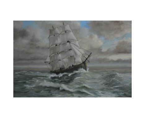 C. R. Poole, Onedin Line, sailing ship, signed and date ’76, oil on canvas, 60cm x 90cm.