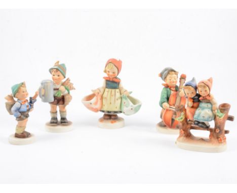 A collection of sixteen Goebel Hummell figures, to include Apple Tree Boy and Girl, Meditation, For Father and Home From Mark