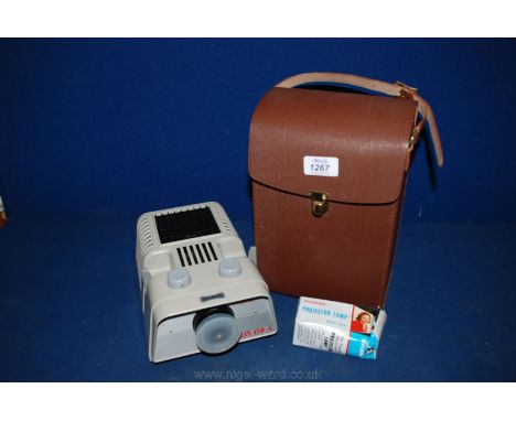 A leather cased Noris 150-A Projector and spare projector lamp.