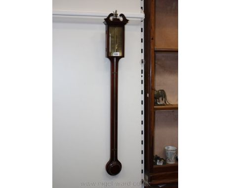 A Mahogany Stick Barometer 