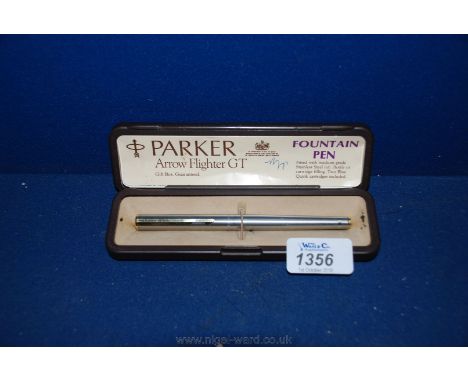 A Parker Arrow Flighter Gt Cartridge Pen.