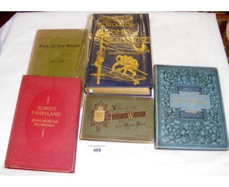 Selection of books relating to the Isle of Wight, including "Views of the Isle of Wight Guide Book"