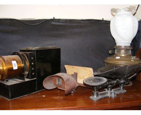 Magic lantern, Stereo Viewer, oil lamp, etc.