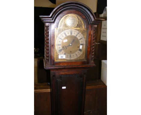 A 1930's oak cased Westminster chime Grandmother clock