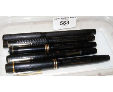 A 1930's Onato fountain pen, together with others