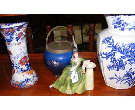 Various collectable ceramic ware, including Doulton figurine, vase, etc.