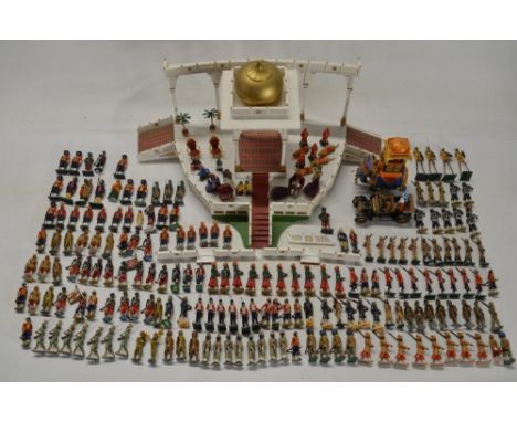 Collection of metal soldier figures, mostly British Indian Army to include W. Britain's, mostly repainted (competently), many