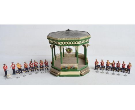 Cast resin bandstand with army band from Soldier Soldier