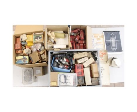 Collection of vintage glass radio valves incl. Ferranti, Westinghouse, Brimar etc., mostly boxed together with other vintage 