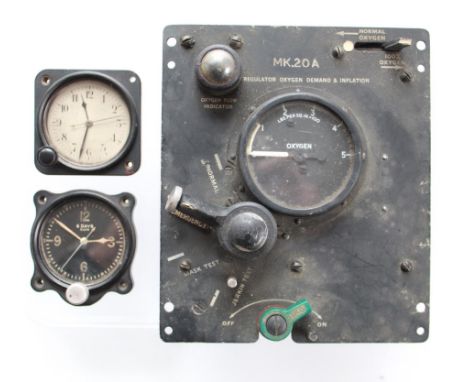 R.A.F. Mk.20A  Oxygen Demand &amp; Inflation Regulator for Heavy Bomber. Serial number 29054 68. All switches in working orde