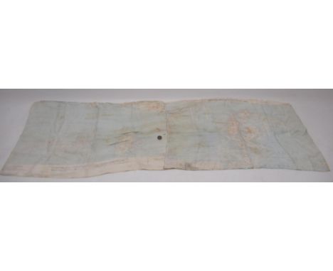 Two USAAF aircrew silk escape maps of the Dutch East Indies, with Dutch place names and keys in English. Also with a miniatur