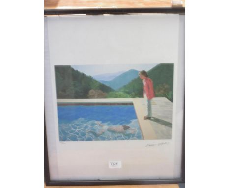 After David Hockney (British B.1937); Colour reproduction edition no.105/200 with blind stamp and www.grafty.blog verificatio