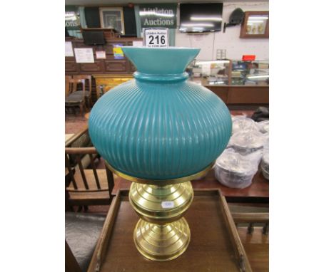Duplex twin burner oil lamp with shade
