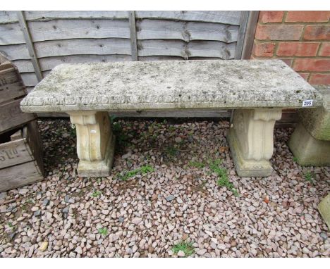 Stone pedestal bench