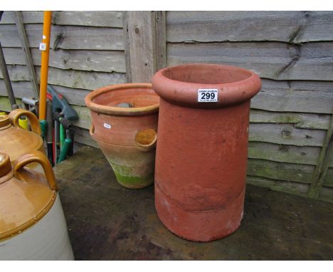 Terracotta chimney pot & strawberry planter