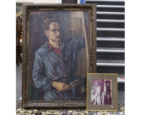 William Donachie (20th C.), oil on canvas, 'Auto portrait', 90 x 59cm