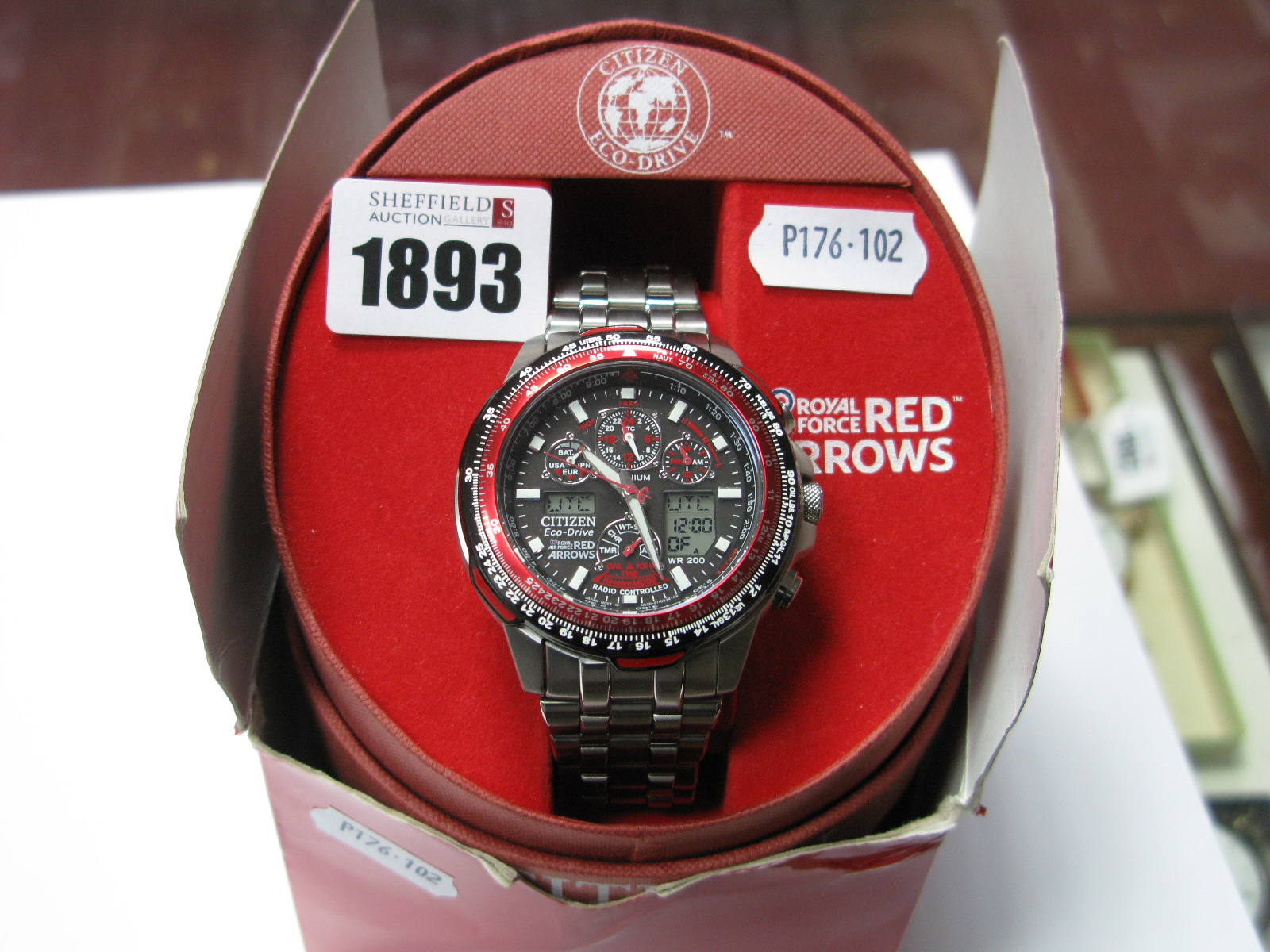 eco drive red arrows watch